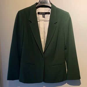 Kensie Women's Dark Green Single-Button Blazer Sz M